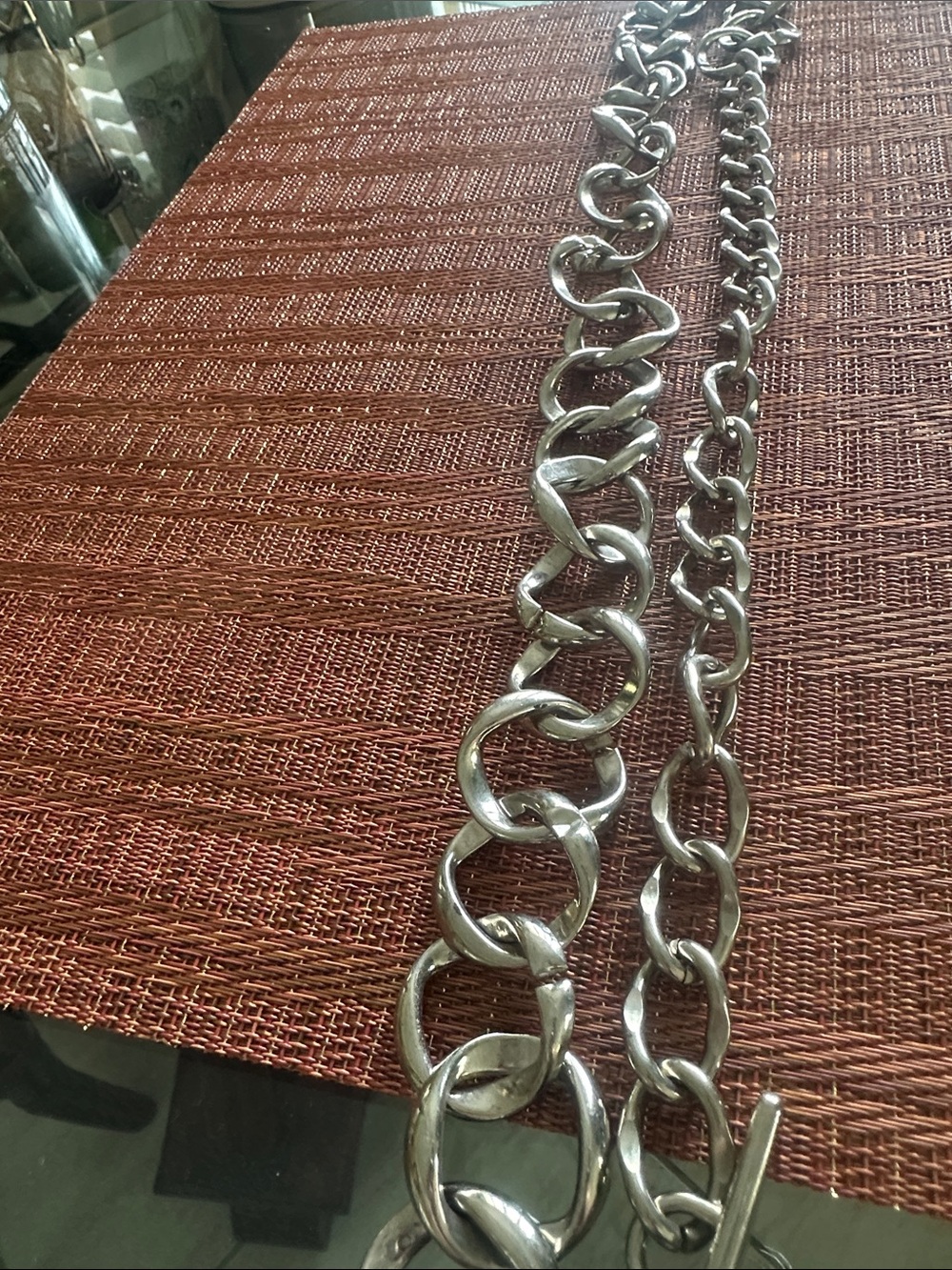 Chunky Silver Chain Necklace - Bold Link Statement